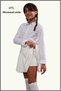 Girl's School Skirt White/Ecru High Waist Skirt with Shorts Inside School-Play-Sports-23 April Event Skirt - 5