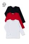 Girl Boy Child Set of 3 Plain Basic Design Seasonal Top Badi T-Shirt