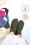 6 Pairs Women's Winter Reverse Towel Embossed Mixed Color Slippers Socks - 2