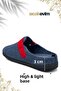 Women's Winter House Slippers – Warm, Lightweight and Durable Stylish Plush Slippers Navy Blue Red - 6