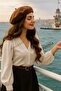 قبعة الرسام الفرنسي باللون البني - 2