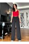 Black High Waist Wide Cut Trousers - 4