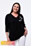 Plus Size New Season Casual Stretchy Comfort Model Butterfly Embroidery Pattern Half Sleeve Mother 4 Season Blouse