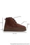 Teddy Women's Thick Sole Cream Fur Inside Original Suede Boots - 5