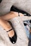 BLACK Patent Leather BELT DETAILED WOMEN'S SHOES - 5