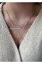 Set of 3 Gold Chain Ribbon Necklace - 4
