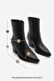 Women's Cowboy Pointed Toe Western Boots Forne Black - 7