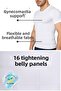 Men's Shaping Tank Top Chest Gynecomastia and Belly Tummy Slimming Fit Look Short Sleeve - 3