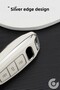 Audi Compatible A3, A4, A6, A7, A8, B9, C8, 4K, D5, S7, S8, Q7, Q8, E-Tron Silver Edge Tpu Key Case Cover (White) - 5