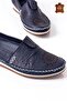 Loyd (%100) Genuine Leather Comfortable Women's Flat Shoes-dark blue - 3