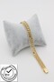 Stil Incisi/Xupıng Jewelry Ortasi Twisted Two-Strip Zircon Stone Bracelet - 2