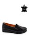 Women's Black Genuine Leather Interior Leather Comfort Fully Orthopedic Mother's Shoes - 6