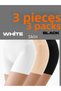 Women's 3-Pack Black-Nude-White High-Waisted Mini Leggings for Sea, Pool, and Daily Use 21080 - 7