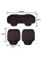 Dali Series Leather Sofa Cushion Protection Cover Seat Set of 3 Black - 2