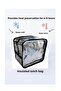 7 lt mila food carrying bag heat insulated thermal bag lunch box camping black - 5