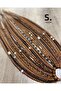 25-Piece African Knitted Buckle - Copper & Dark Brown - 4