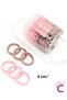 50-Piece Daily Use Durable Women's Rubber Hair Tie Set 4cm - Coffee Tone Soft Elastic Hair Ties - 3