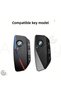 Bmw Compatible I7, I5, I4, Ix, X1, X5, X6, X7, Xm, 2, 3, 4, 5, 7 Series, G07, F98, G70, G09 Silicone Patterned Key Case (Blue Red) - 2