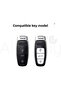 For Audi A3 A4 A6 A7 A8 & B9 C8 4K D5 & S7 S8 & Q7 Q8 & E-Tron Silicone Pattern Key Case Cover (Black) - 2