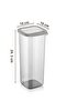 6-Piece Jumbo Size Labeled Square Food Storage Container Set 1750 ml - Hard Lid Organizer Jar - 2