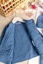 Knitwear Cardigan 3-Piece Adjustable Strap Knitted Baby Boy Salopet Jumpsuit Set - 2