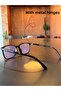 Vibes Black Rectangular Acetate Frame Metal Hinged Optical Fit Display Glasses Unisex Eyewear - 4