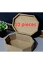 Wooden Octagonal Rectangular Student Box Multi-Purpose Organizer with Lid Raw Hobby Painting Storage Box