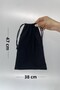 Black Cloth Pouch L From Me 38x47 - 3
