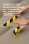 5 Cmx10 Meters Yellow Black Self-Adhesive Foil Tape (Warning Tape - Industrial Safety Strip