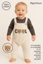 Baby Cotton 2-Piece Set – Teddy Bear Detailed Long Sleeve T-Shirt and Salopet