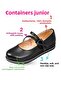 Girl's Orthopedic Shoes Ballet Pssk 651 Black - 2