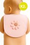 2-Piece Daisy Patterned Baby Sweat Diapers – Soft Cotton Fabric, Back Protector, Applique Detail