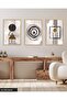 Watercolor Look Abstract Art 3 Piece Wooden Framed Painting Act - 3