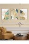 Green and Gold Detailed Set 3 Piece Wooden Framed Painting Act - 2