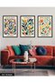 Botanical Poster 3 Piece Black Wooden Framed Painting Act - 3