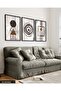 Watercolor Look Abstract Art 3 Piece Black Wooden Framed Painting Act