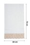 Lace Trimmed Luxury 100% Cotton Dowry Set of 6 Hand and Face Towels 40X70 - Yellow - 4400 - 6