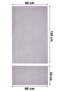 Hazal 100% Cotton Boxed 4-Piece Bath Towel Set Turkish Bath Set 50X90 - 90X150 Anthracite-Cream - 00081 - 7