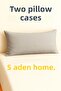 2 Pieces Zippered Dark Blue Pillow Cover, Cotton, Ranforce Fabric, 50X70 cm - 5