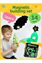 Glow-In-The-Dark Phosphorescent Magnetic Building Blocks - 14 Pieces Magnetic Educational Brain Teaser Set