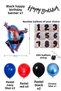 6 Year Old Giant Black Number Balloon Spider-Man Birthday Balloon Set Superhero Themed Economical Set - 2