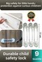 New Adjustable Cabinet Drawer Door Protection Device Baby Child Safety Lock 9 Pieces 17 cm