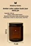 Amber Glass Cotton Bud Jar – Ear Swab Box with Screw Lid, Bathroom Organizer - 3