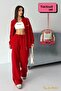Women's Tracksuit Set 3 Thread Ş Fleece-Lined Winter (with Crop Gift) Bottom-Top Set - 5