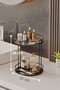 Bathroom Organizer Organizer Display Rack Stainless 2-Tier Decorative Jewelry and Makeup Shelf with Metal Tray - 7