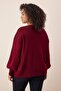 Bordo Fiyonk/Kurdele Detaylı Triko Hırka TBBAW26AV00011 - 4