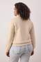 Stone Teddy Bear Embroidered Zippered Collar Oversized Sweatshirt Tbbaw26Ao00041 - 4