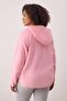 Pembe Kapüşonlu Kalın Polar Örme Büyük Beden Sweatshirt TBBAW23AO00064 - 5