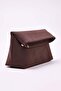 Kahverengi Nubuk Kadın Mini Boy Clutch El Çantası TAKAW26PY00008 - 4