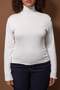 Ekru Fake Tricot Mock Neck Transparent Ultra Hafi Knitted Large Size Blouse Tbbaw26Af00113 - 3